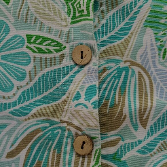 Jane Ashley Womens Button Up Multi-Color Size Large 100% Cotton Long Sleeve - Picture 9 of 12